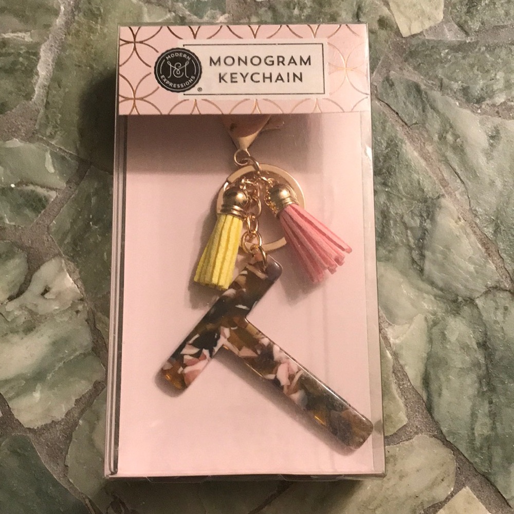 “T” Monogram Keychain by Modern Expressions